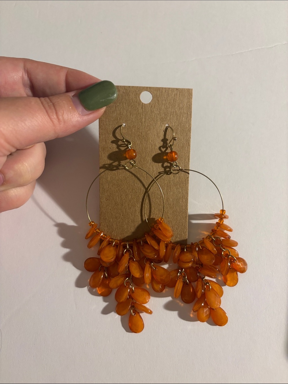 Orange Cascade Hoop Earrings - Women Jewelry